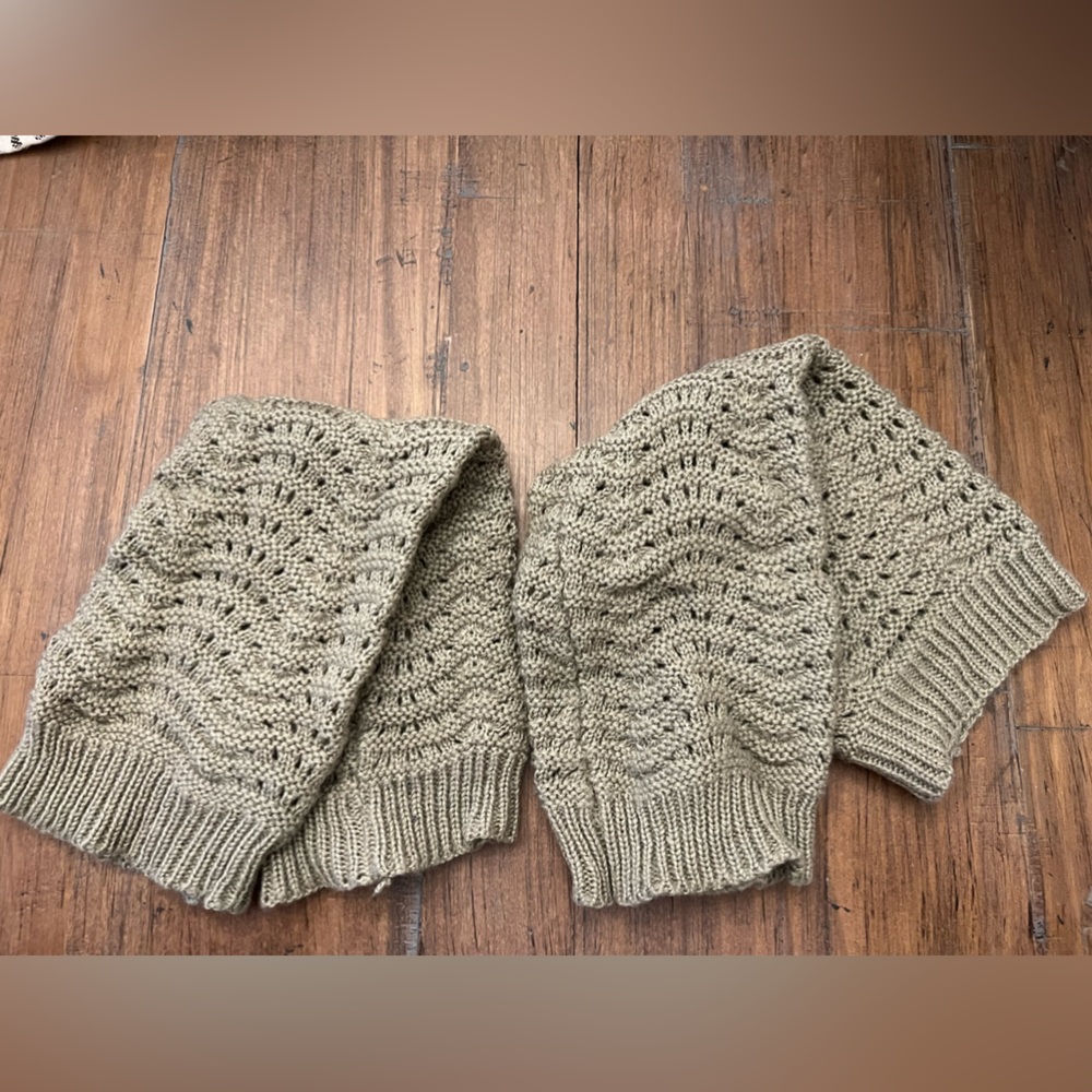 Tan leg warmers one size